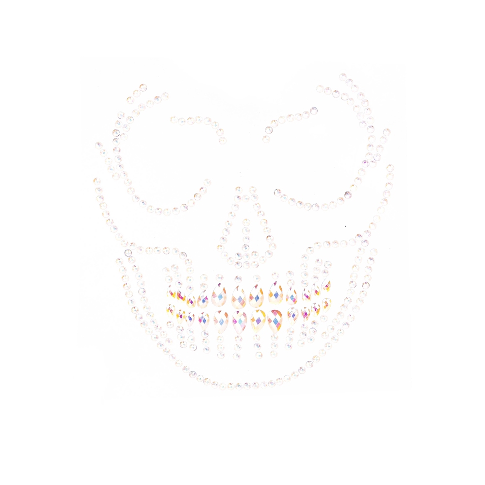 Leg Avenue - Skull Autocollant Diamant Bijou Visage - Multicolore